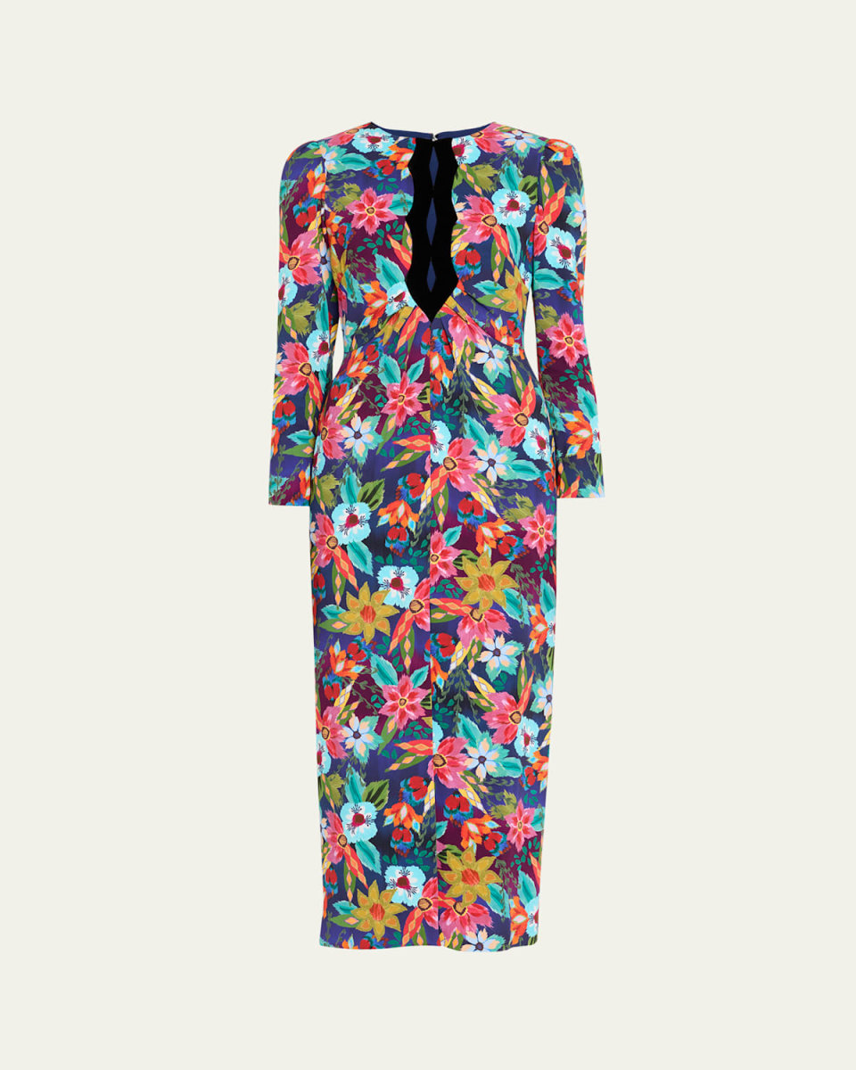 Jinx-C Velvet Cutout Midi Dress